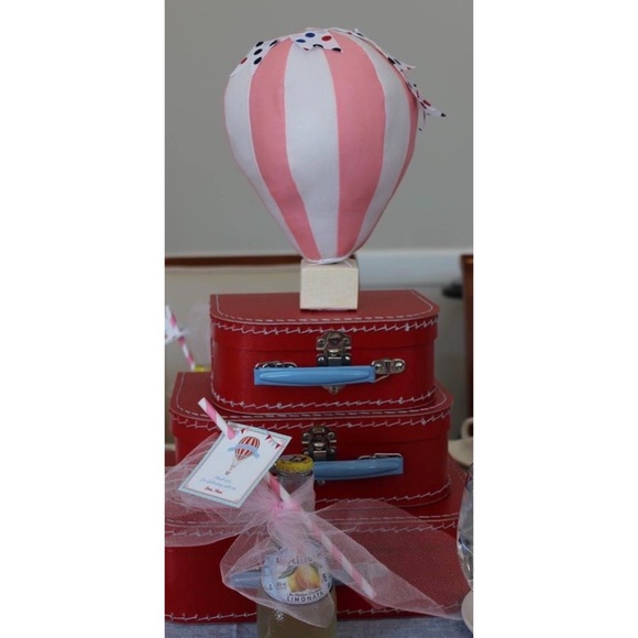 Set of 5 Large Stuffed Hot Air Balloon Handmade Party Centerpieces/Nursery Decor - Picture 5 of 8